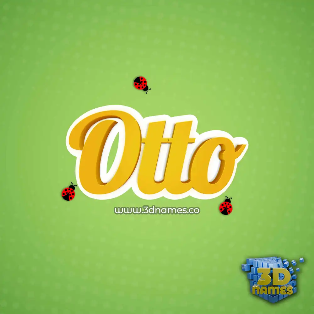 otto in Ladybugs style - 3D name wallpaper