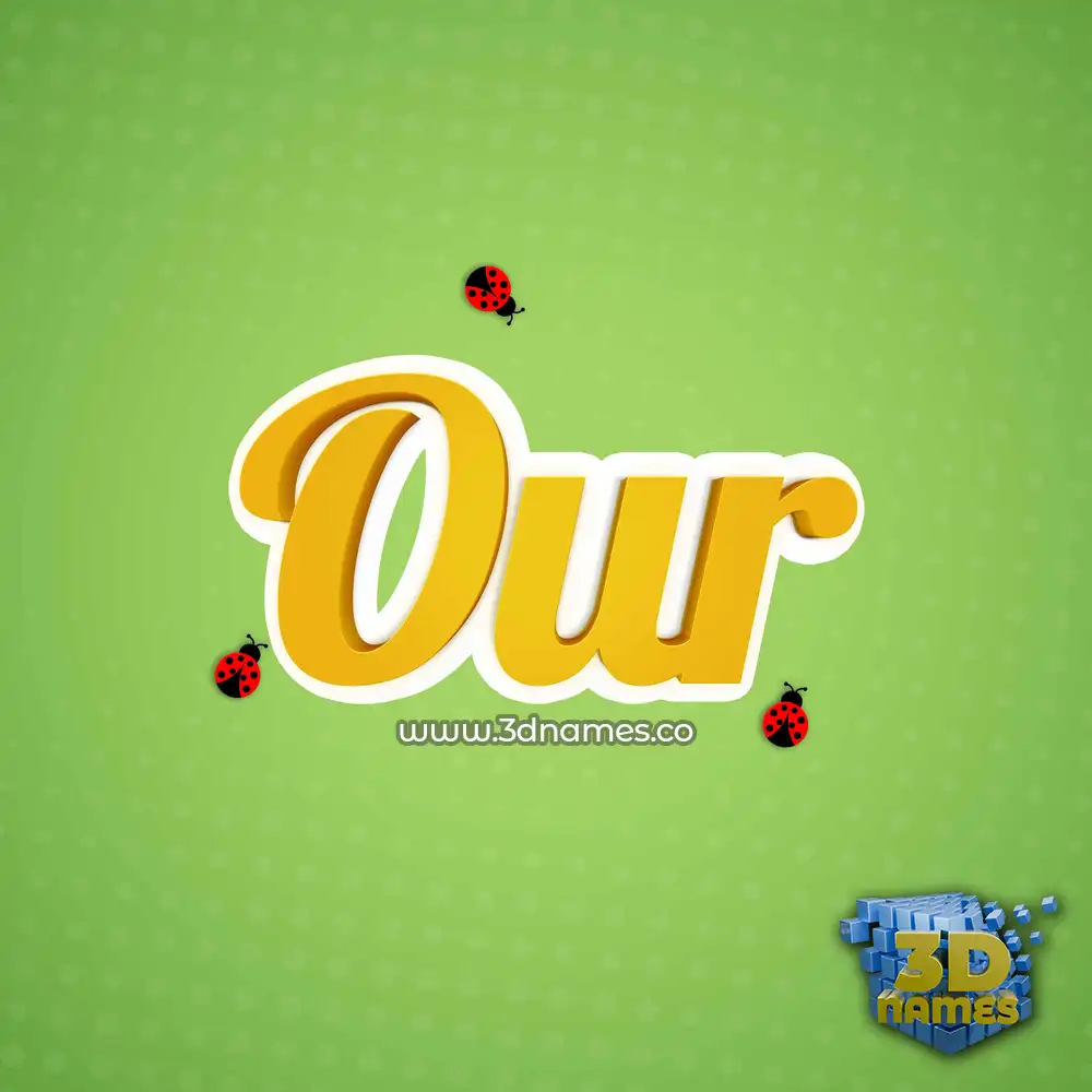our in Ladybugs style - 3D name wallpaper