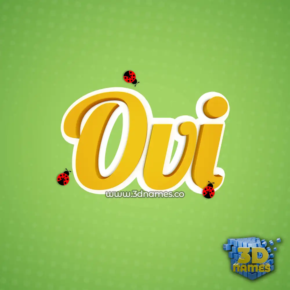 ovi in Ladybugs style - 3D name wallpaper