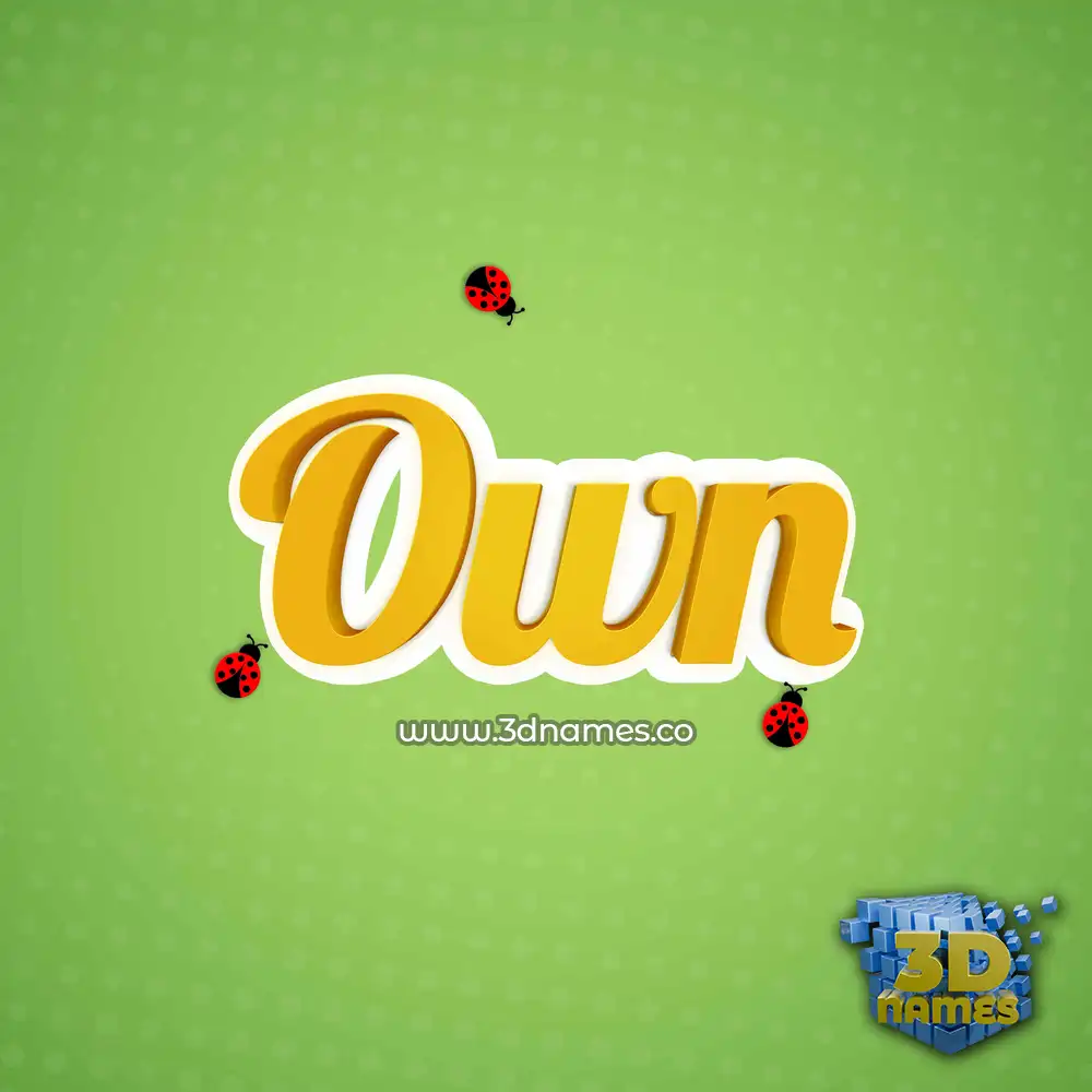 own in Ladybugs style - 3D name wallpaper