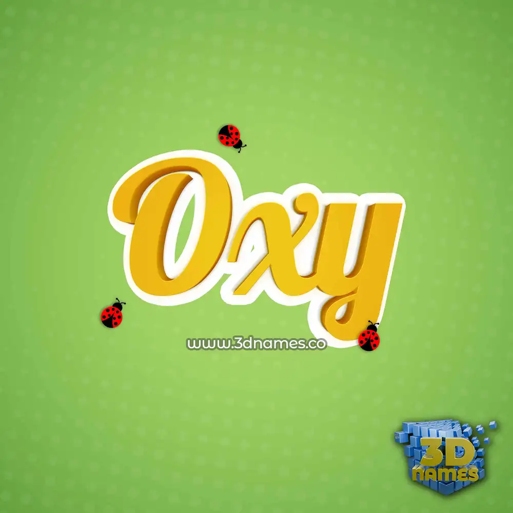 oxy in Ladybugs style - 3D name wallpaper