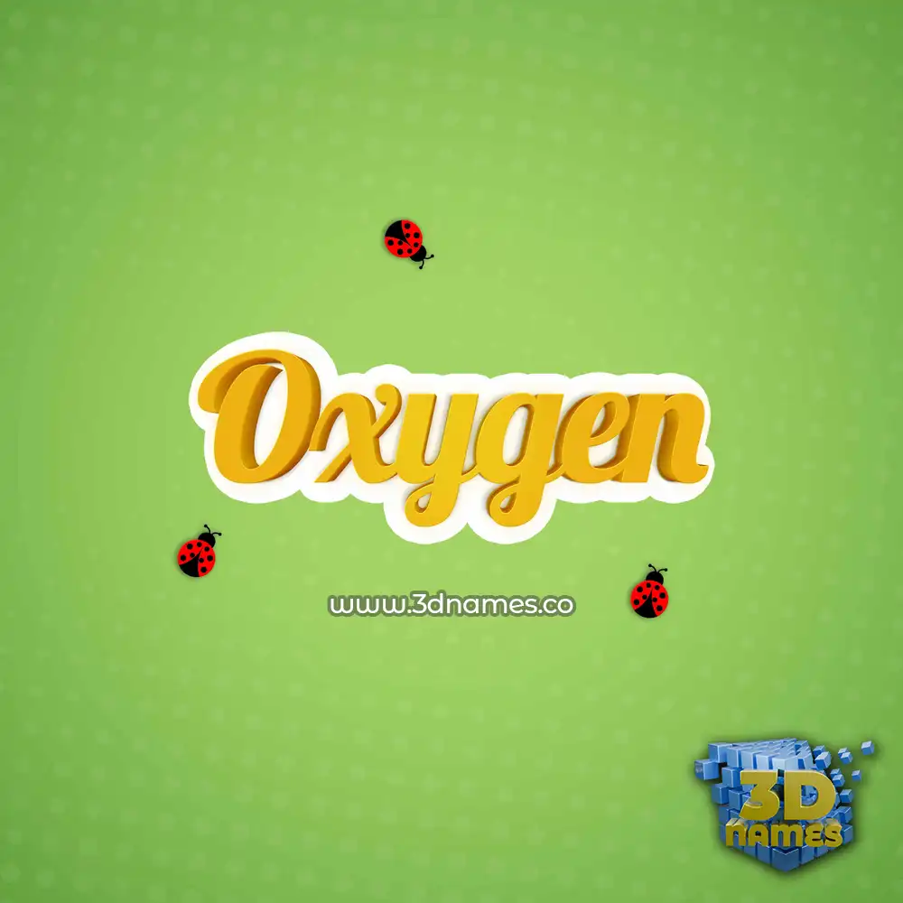 oxygen in Ladybugs style - 3D name wallpaper