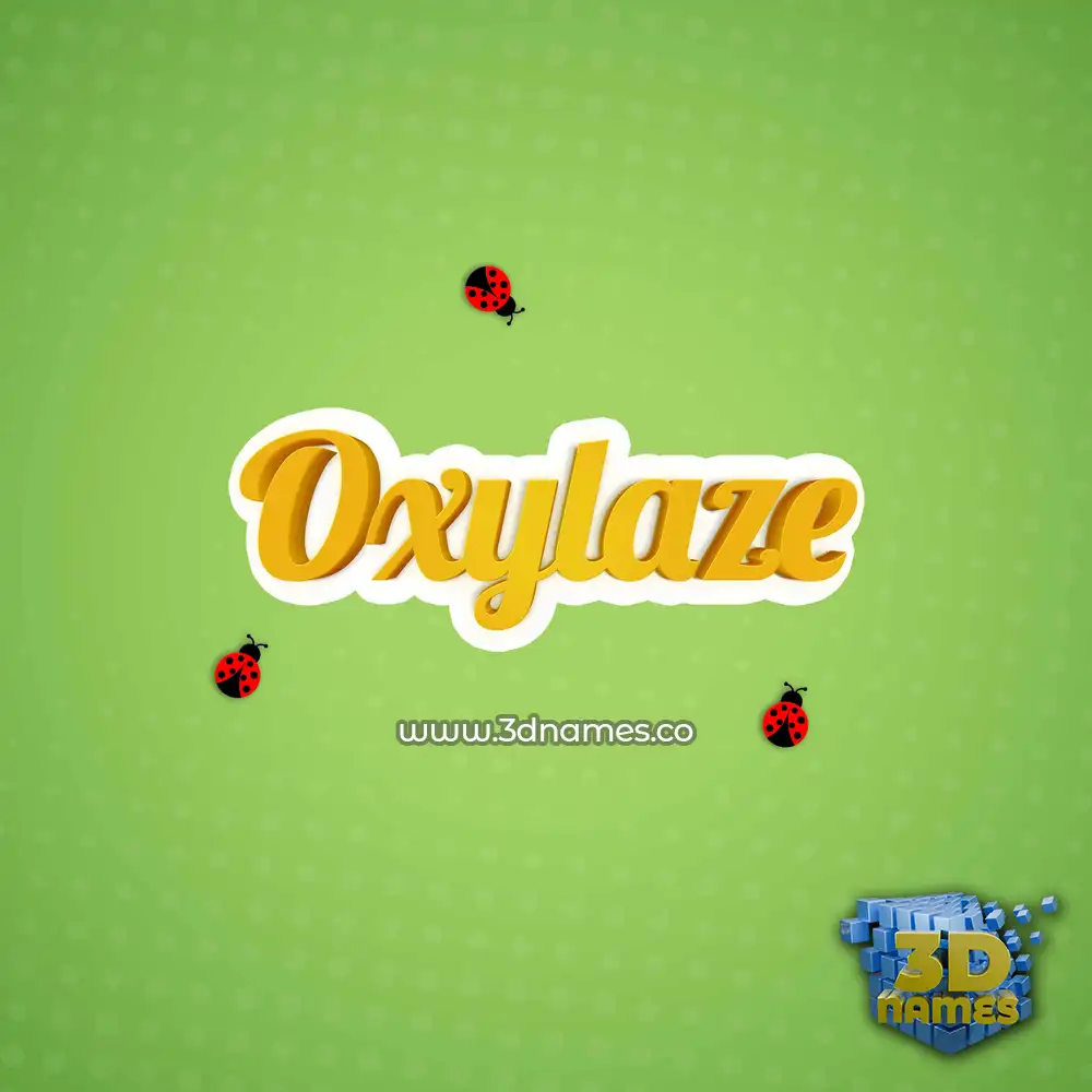 oxylaze in Ladybugs style - 3D name wallpaper