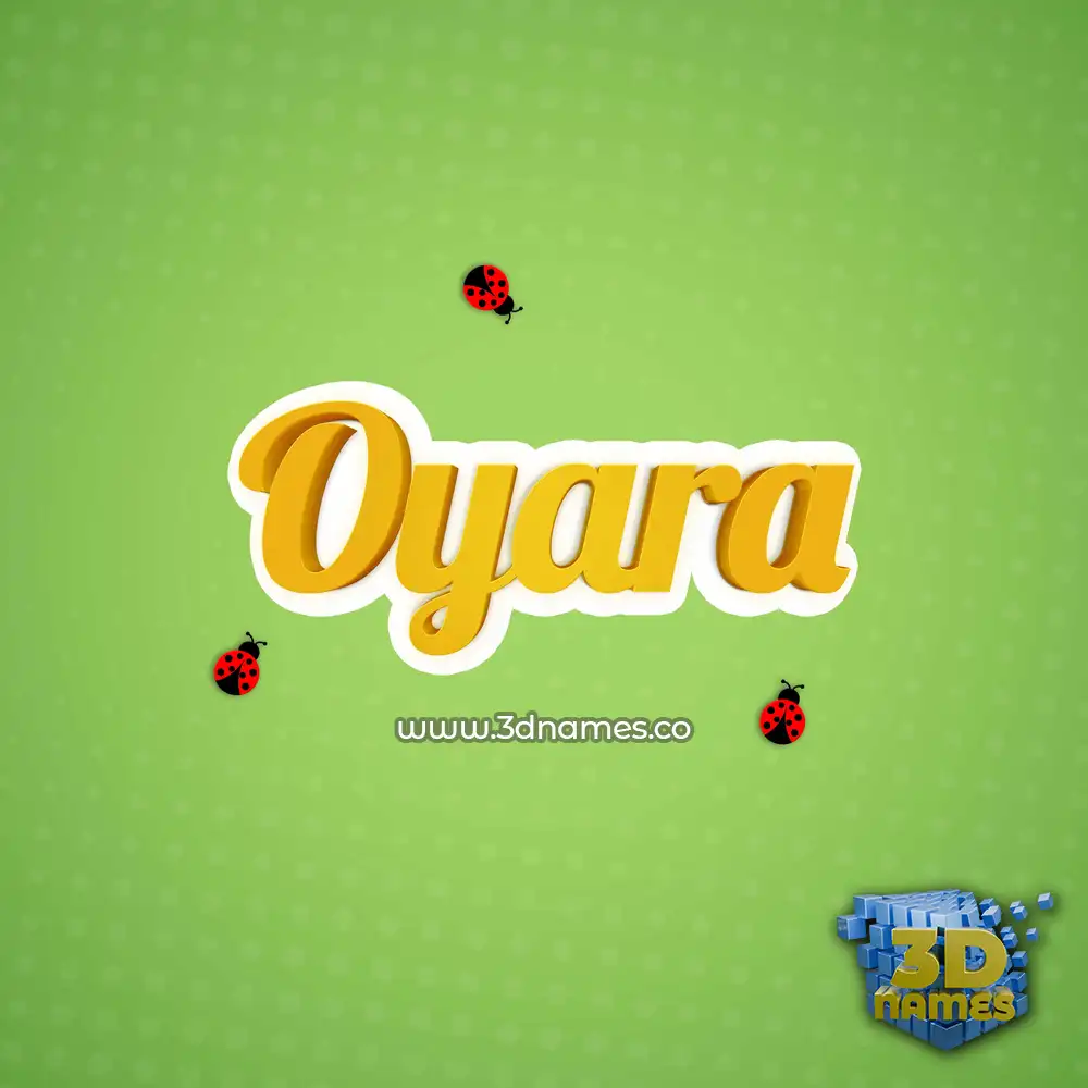 oyara in Ladybugs style - 3D name wallpaper