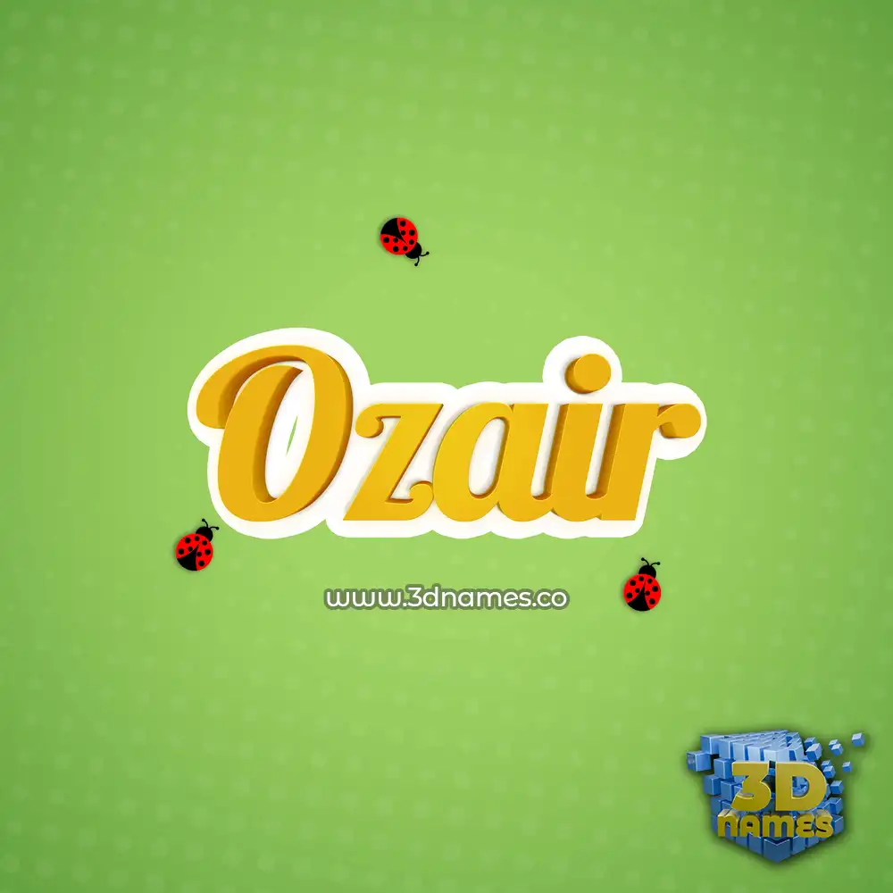 ozair in Ladybugs style - 3D name wallpaper