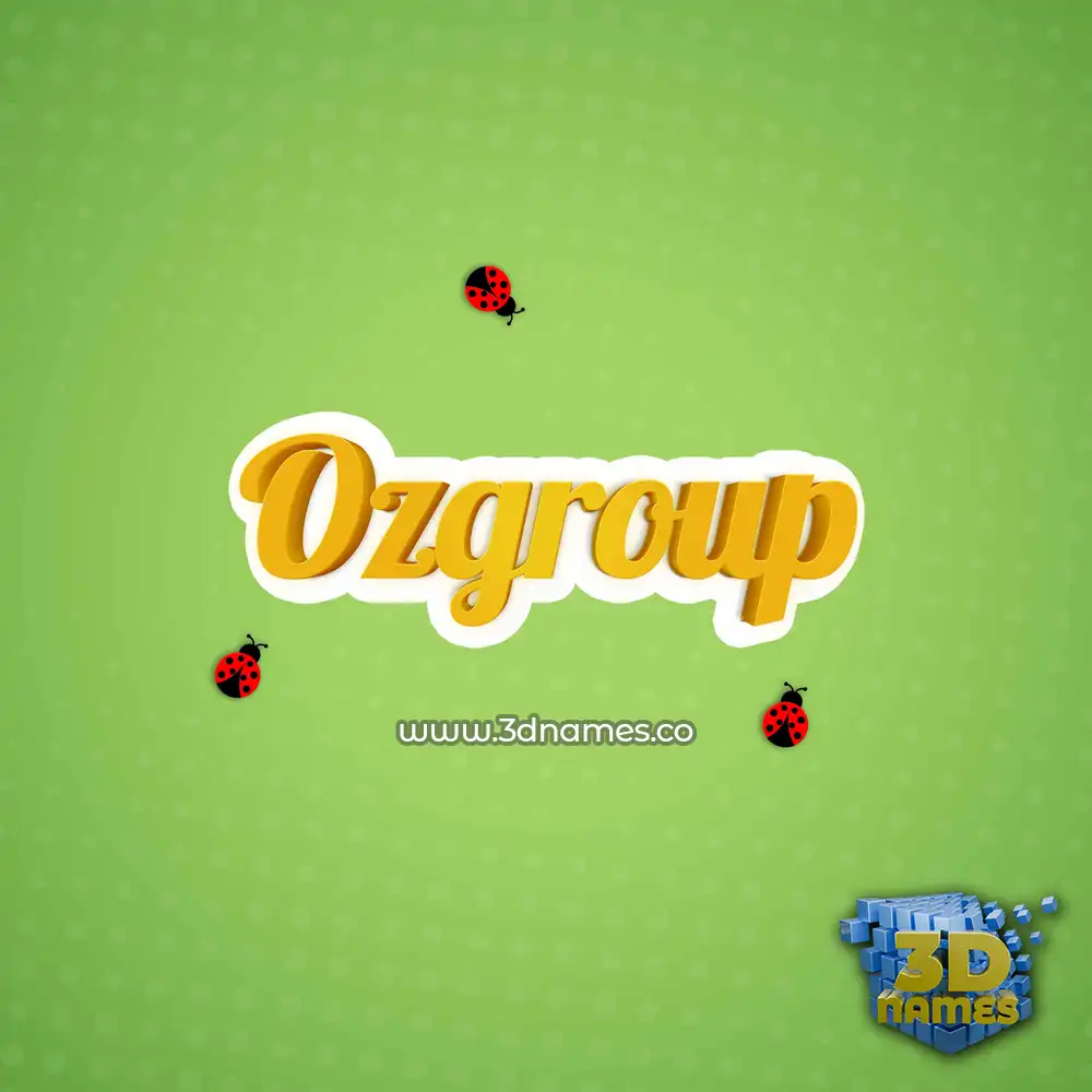 ozgroup in Ladybugs style - 3D name wallpaper