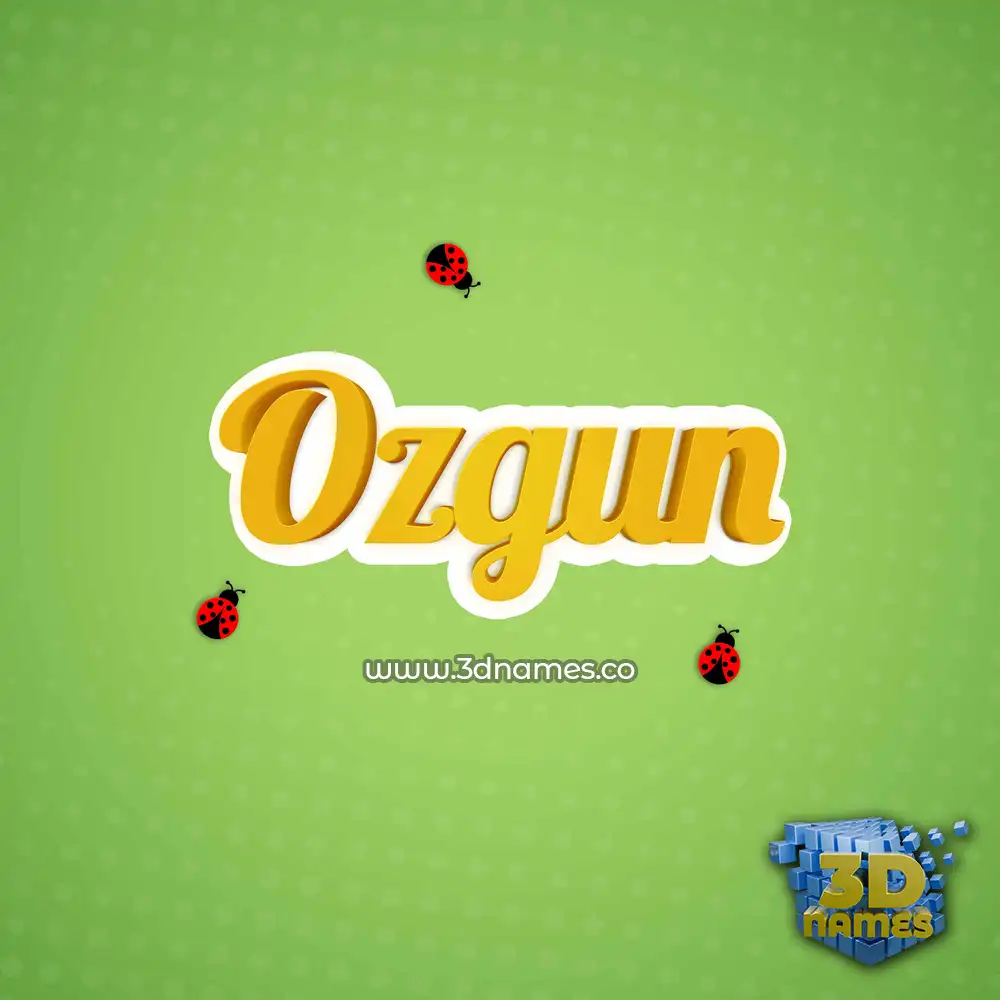 ozgun in Ladybugs style - 3D name wallpaper