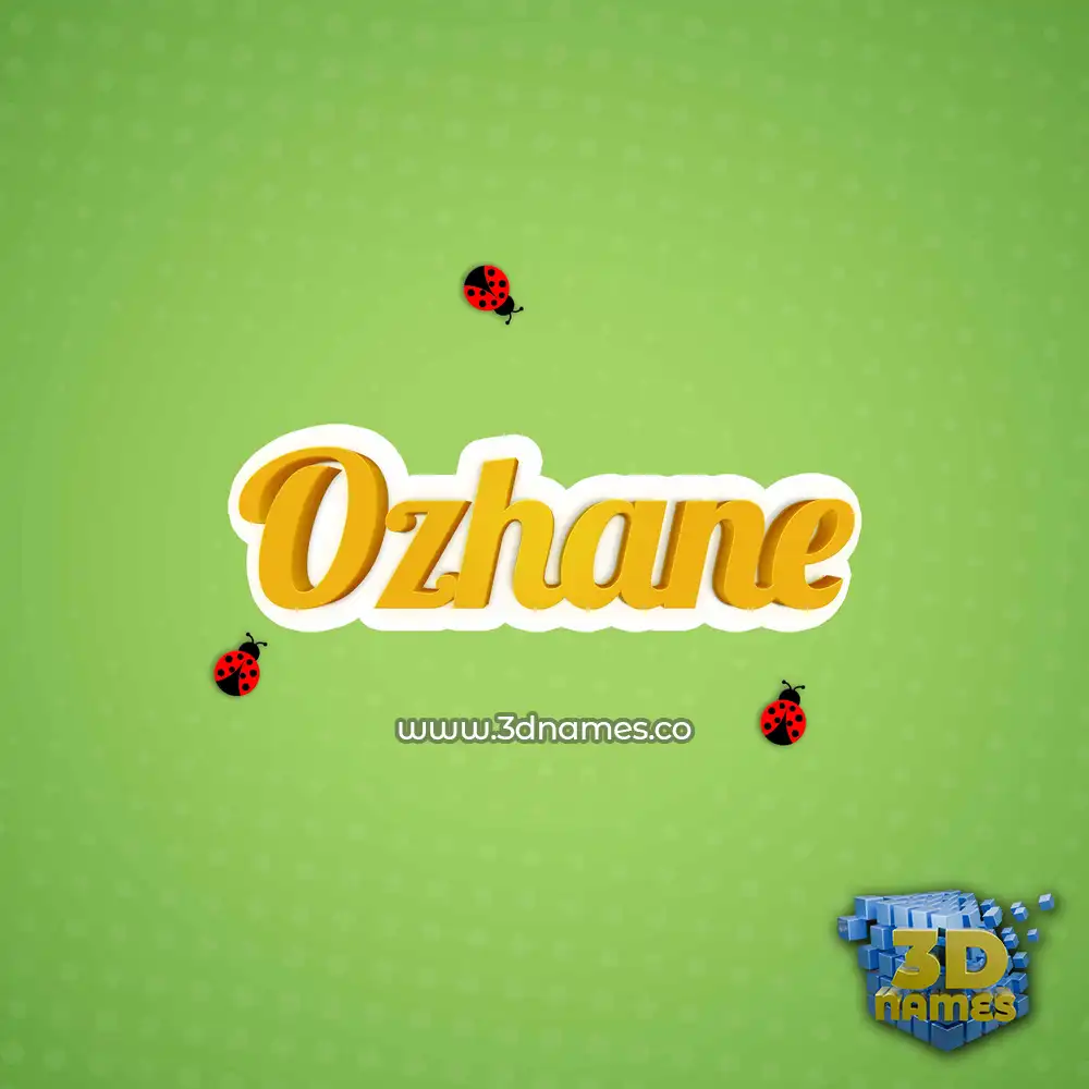 ozhane in Ladybugs style - 3D name wallpaper