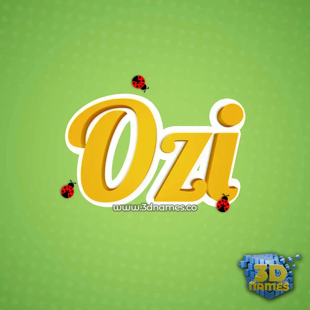 ozi in Ladybugs style - 3D name wallpaper