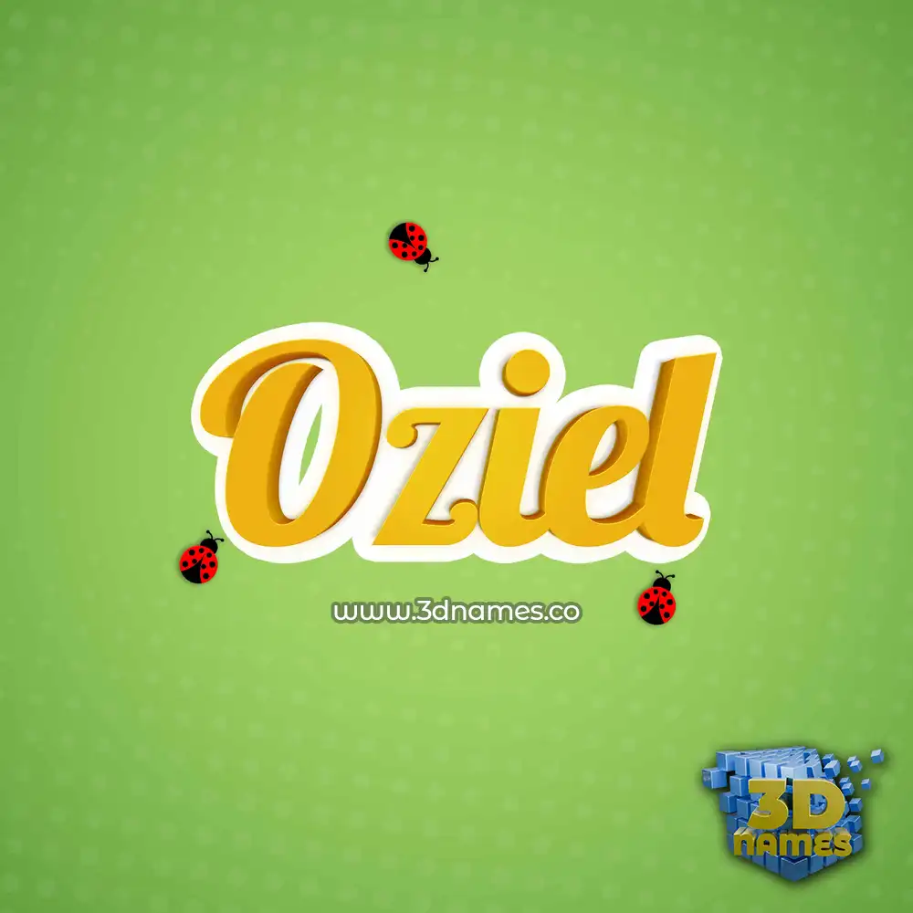 oziel in Ladybugs style - 3D name wallpaper