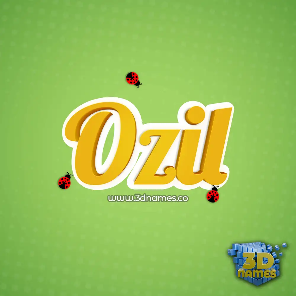 ozil in Ladybugs style - 3D name wallpaper