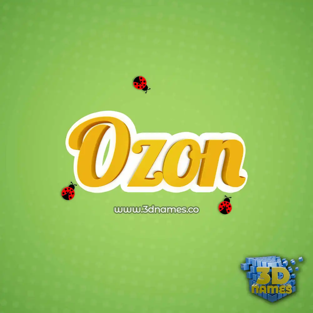 ozon in Ladybugs style - 3D name wallpaper