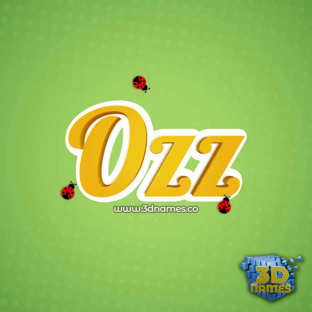 ozz in Ladybugs style - 3D name wallpaper