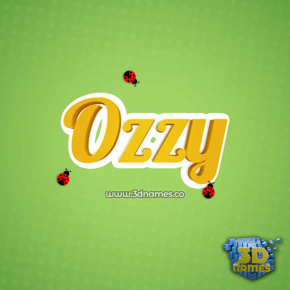 ozzy in Ladybugs style - 3D name wallpaper