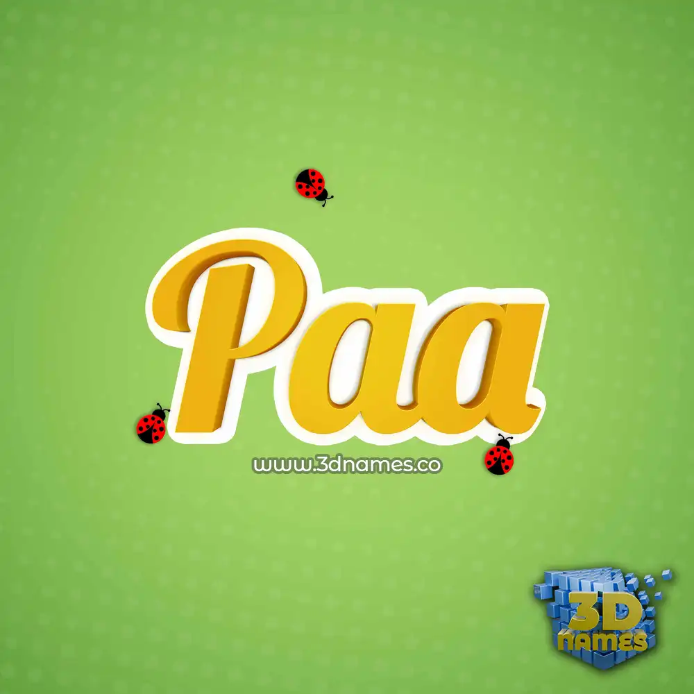 paa in Ladybugs style - 3D name wallpaper
