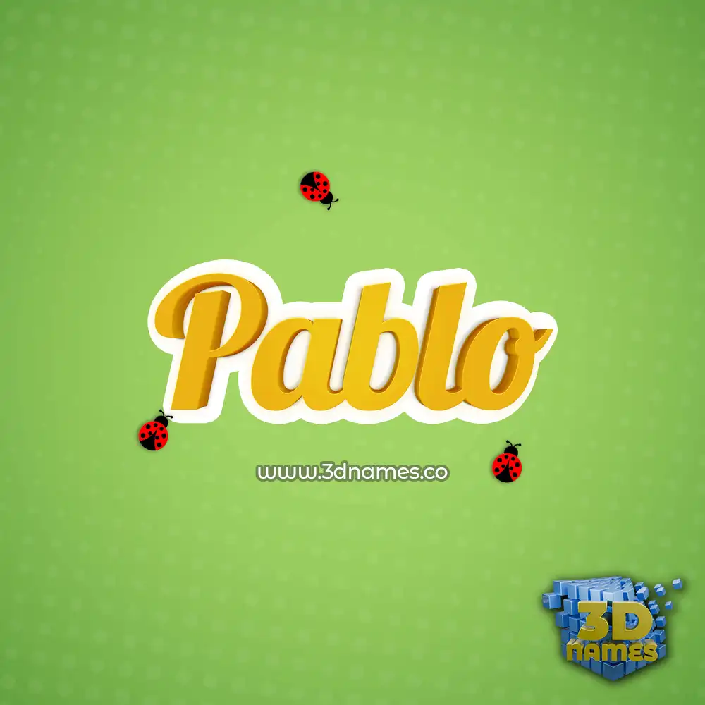 pablo in Ladybugs style - 3D name wallpaper