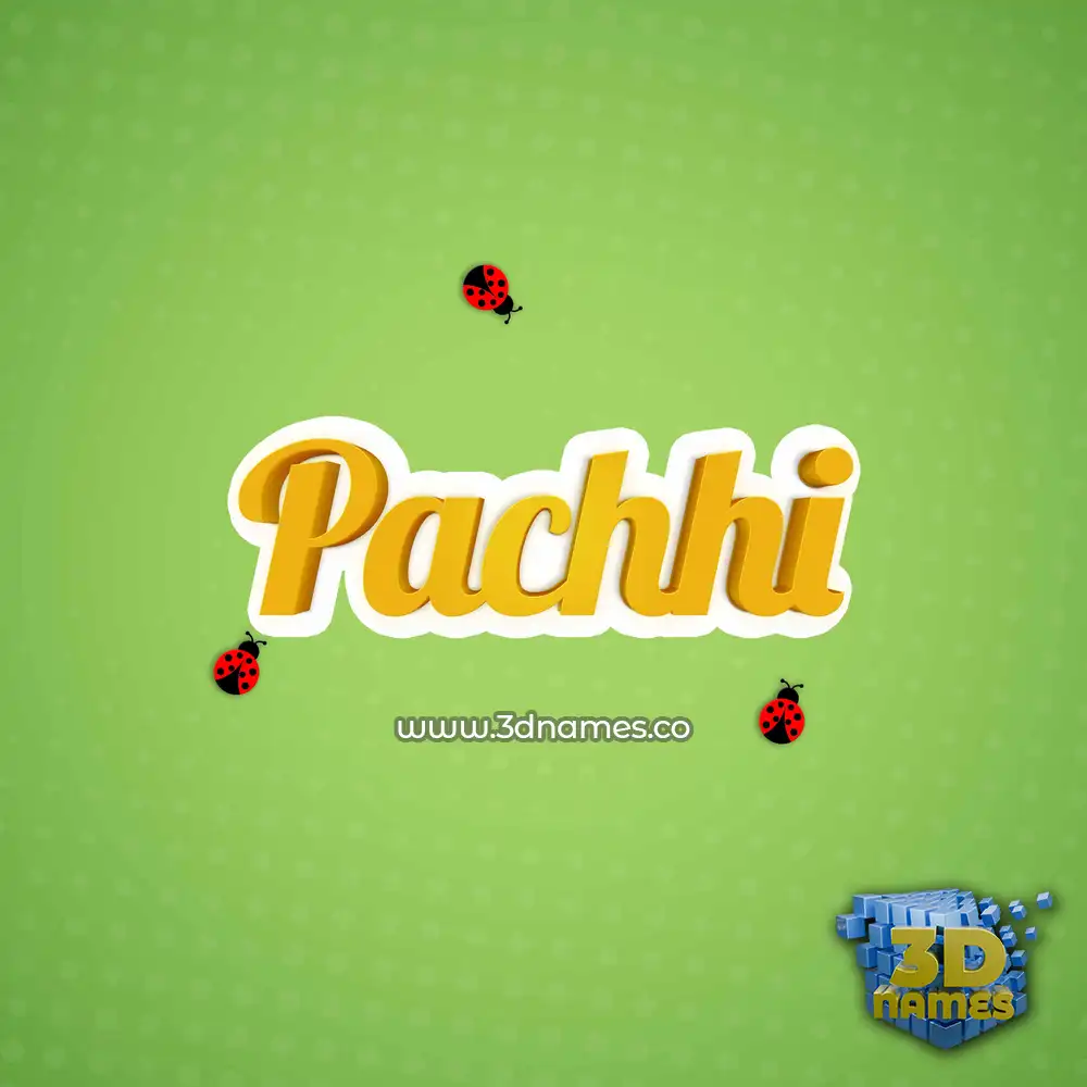 pachhi in Ladybugs style - 3D name wallpaper
