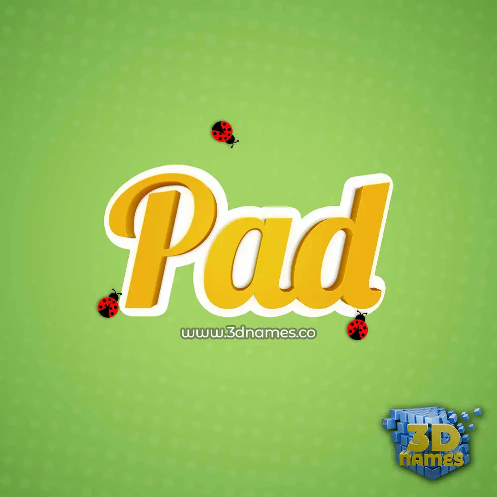 pad in Ladybugs style - 3D name wallpaper