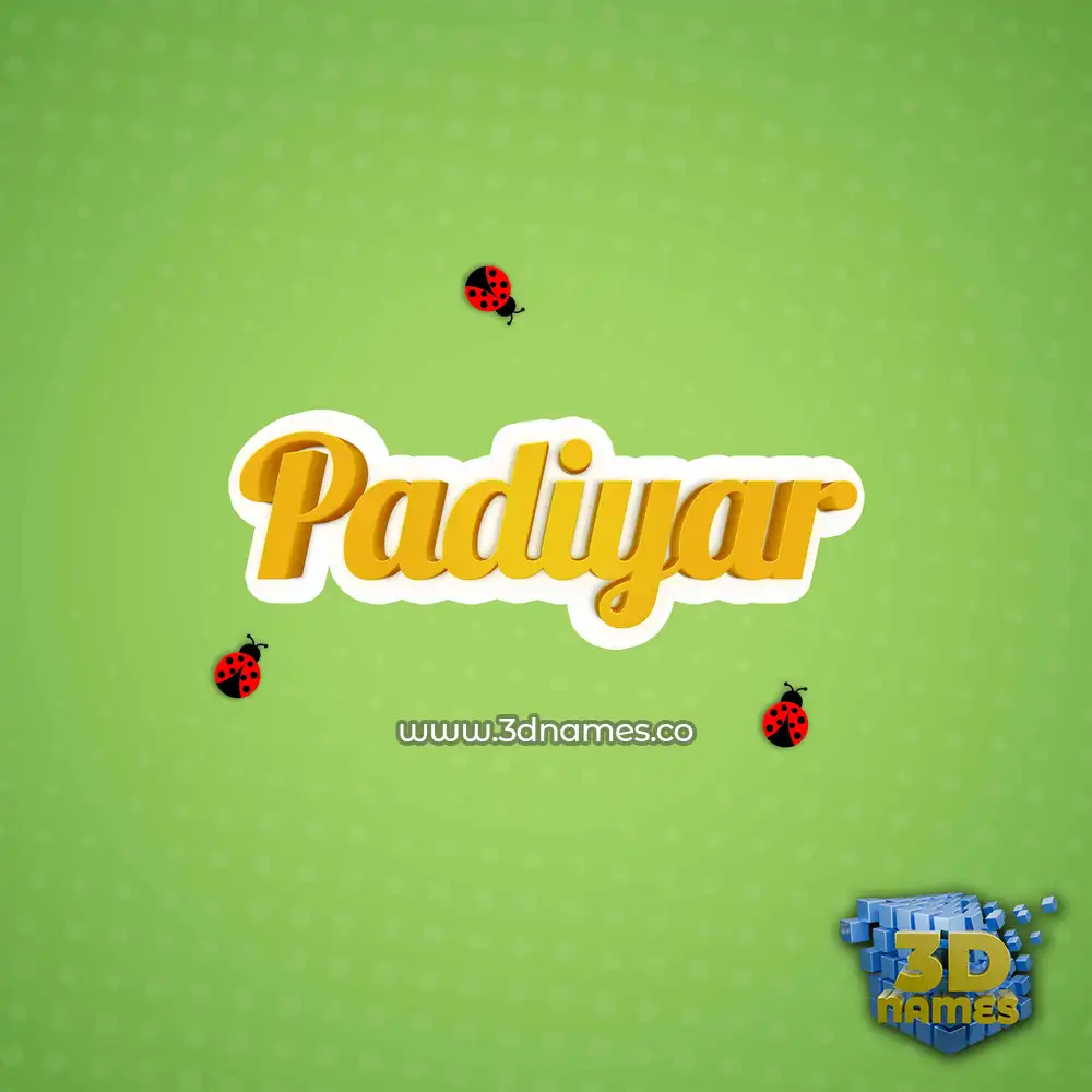 padiyar in Ladybugs style - 3D name wallpaper