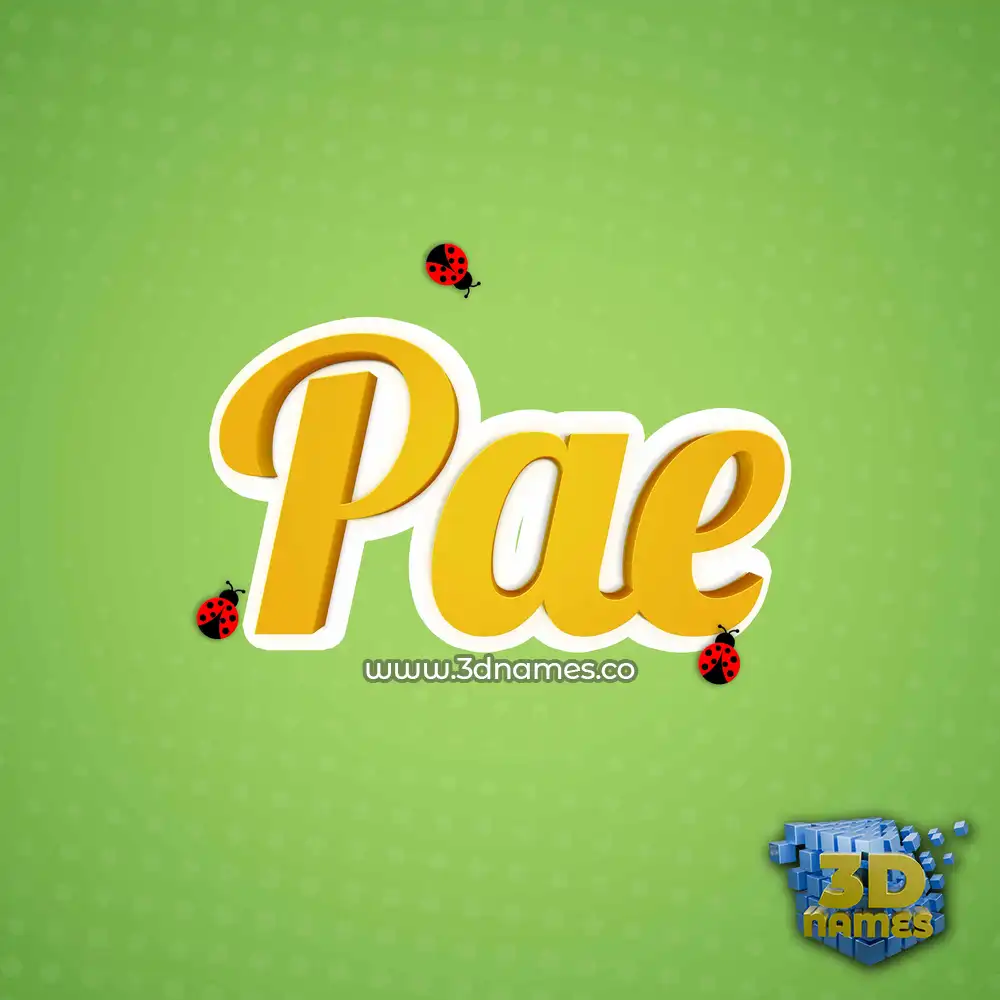 pae in Ladybugs style - 3D name wallpaper
