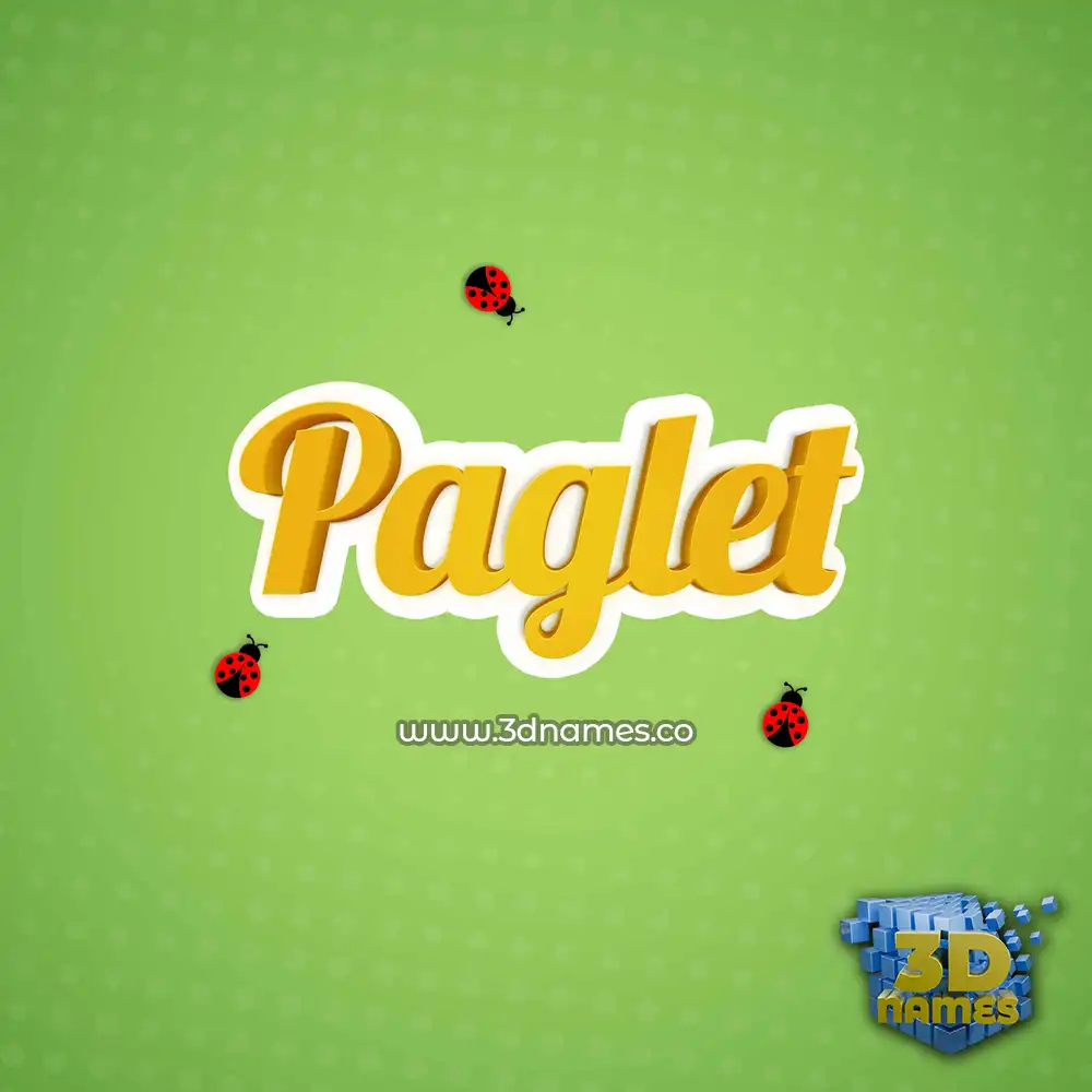 paglet in Ladybugs style - 3D name wallpaper