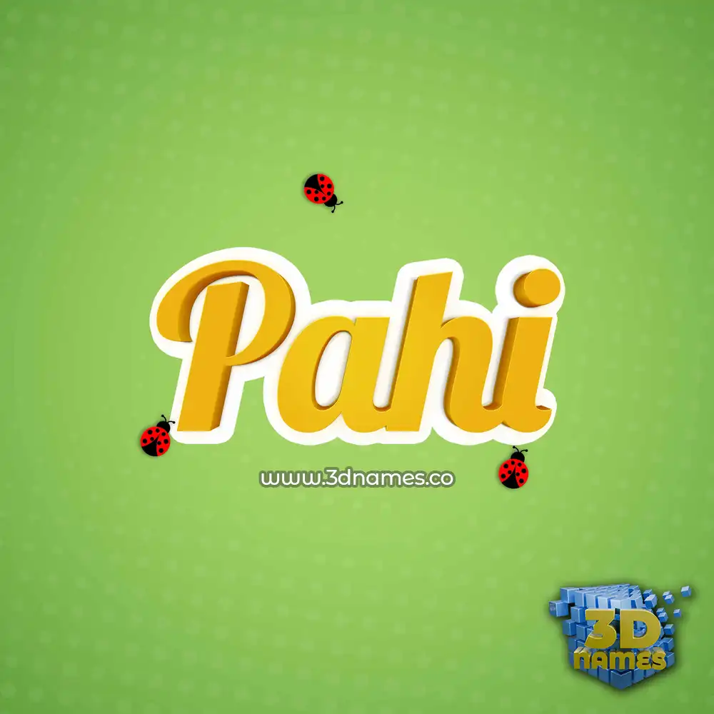 pahi in Ladybugs style - 3D name wallpaper