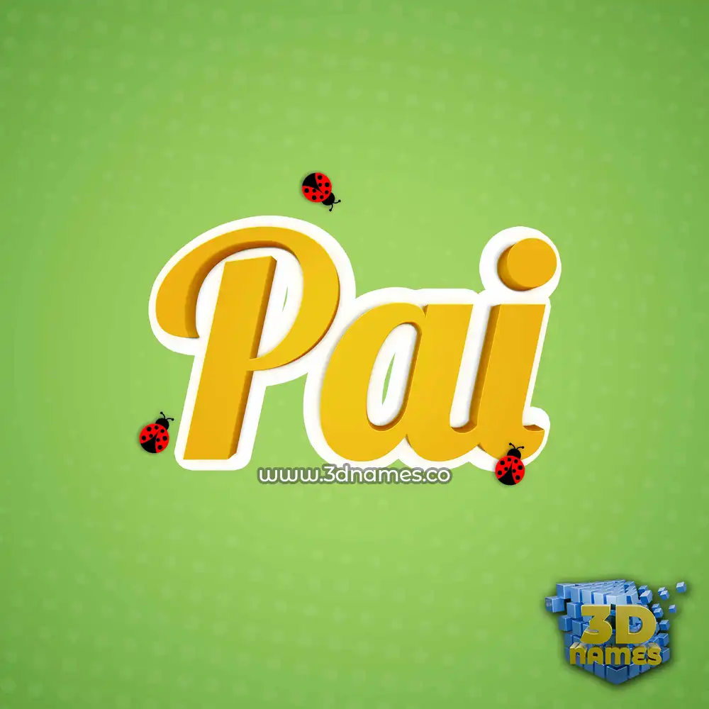 pai in Ladybugs style - 3D name wallpaper