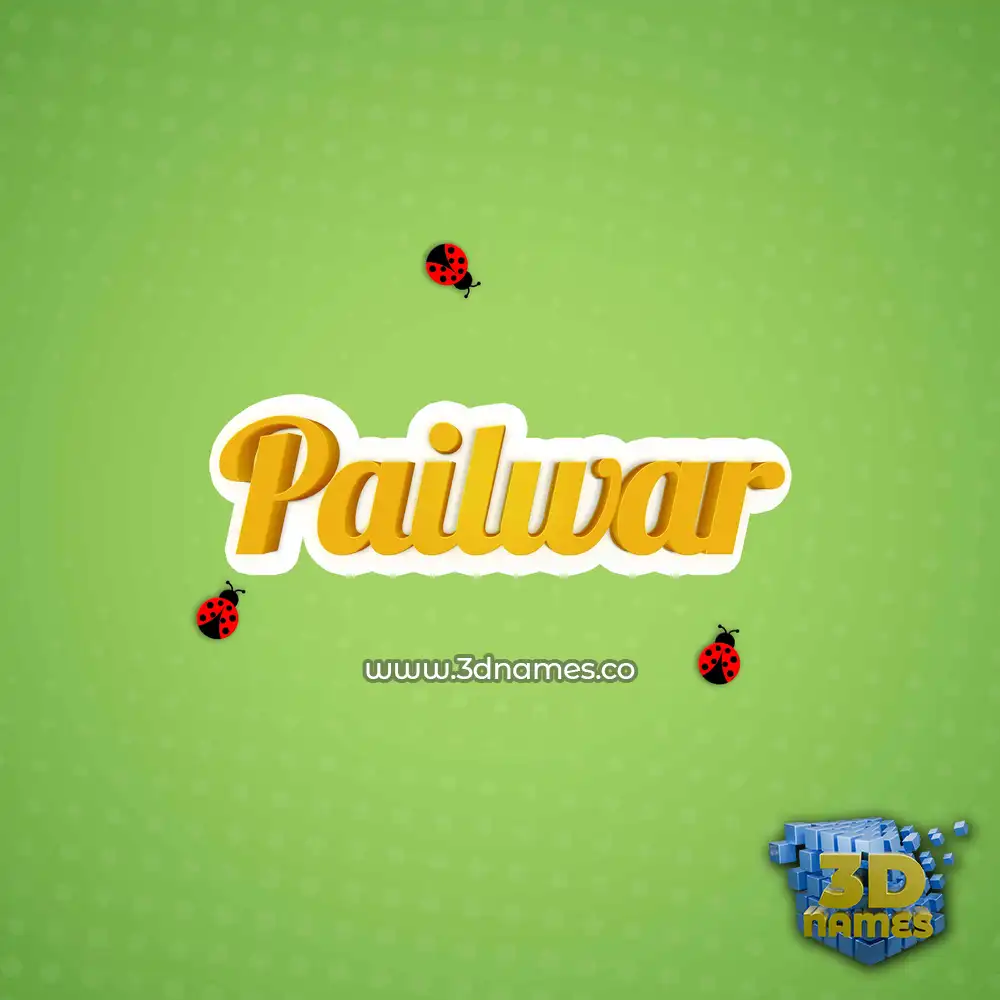 pailwar in Ladybugs style - 3D name wallpaper