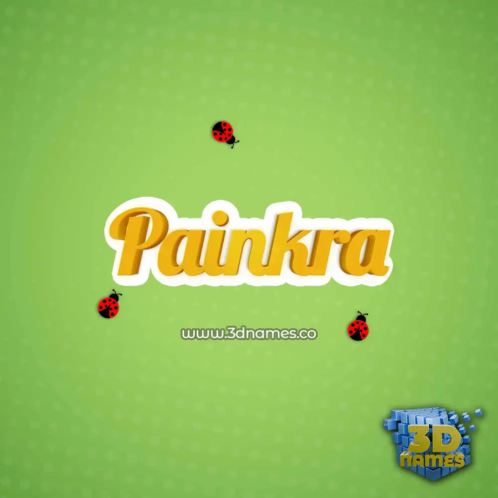 painkra in Ladybugs style - 3D name wallpaper