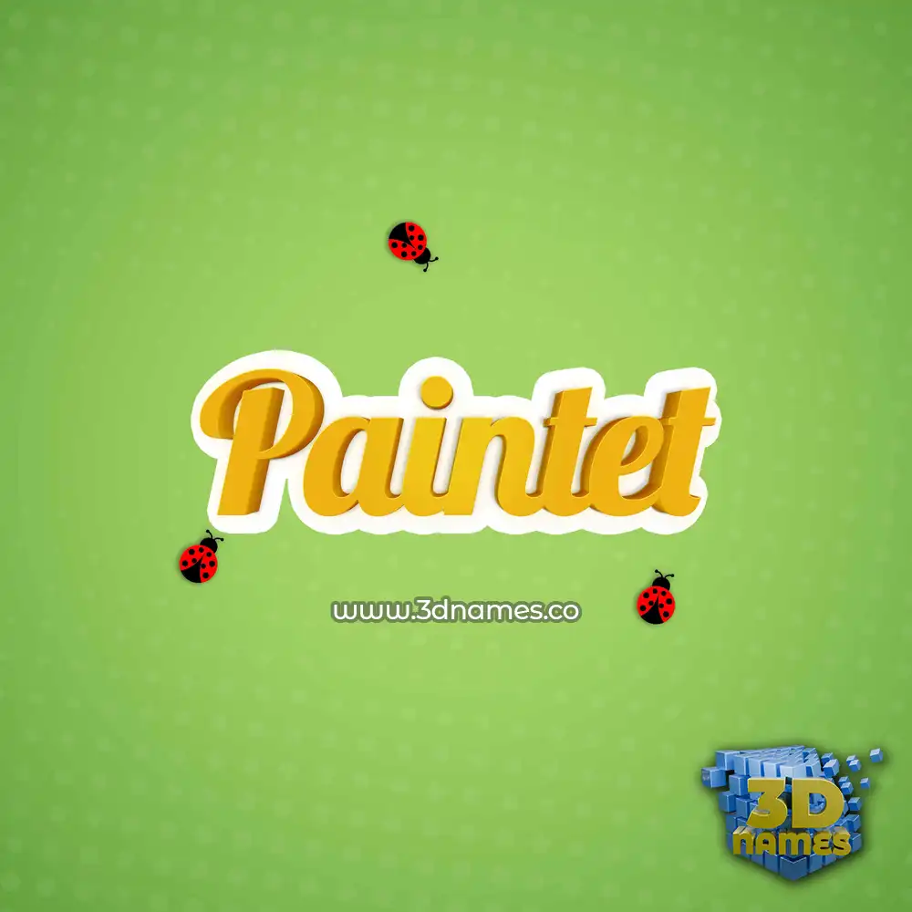 paintet in Ladybugs style - 3D name wallpaper