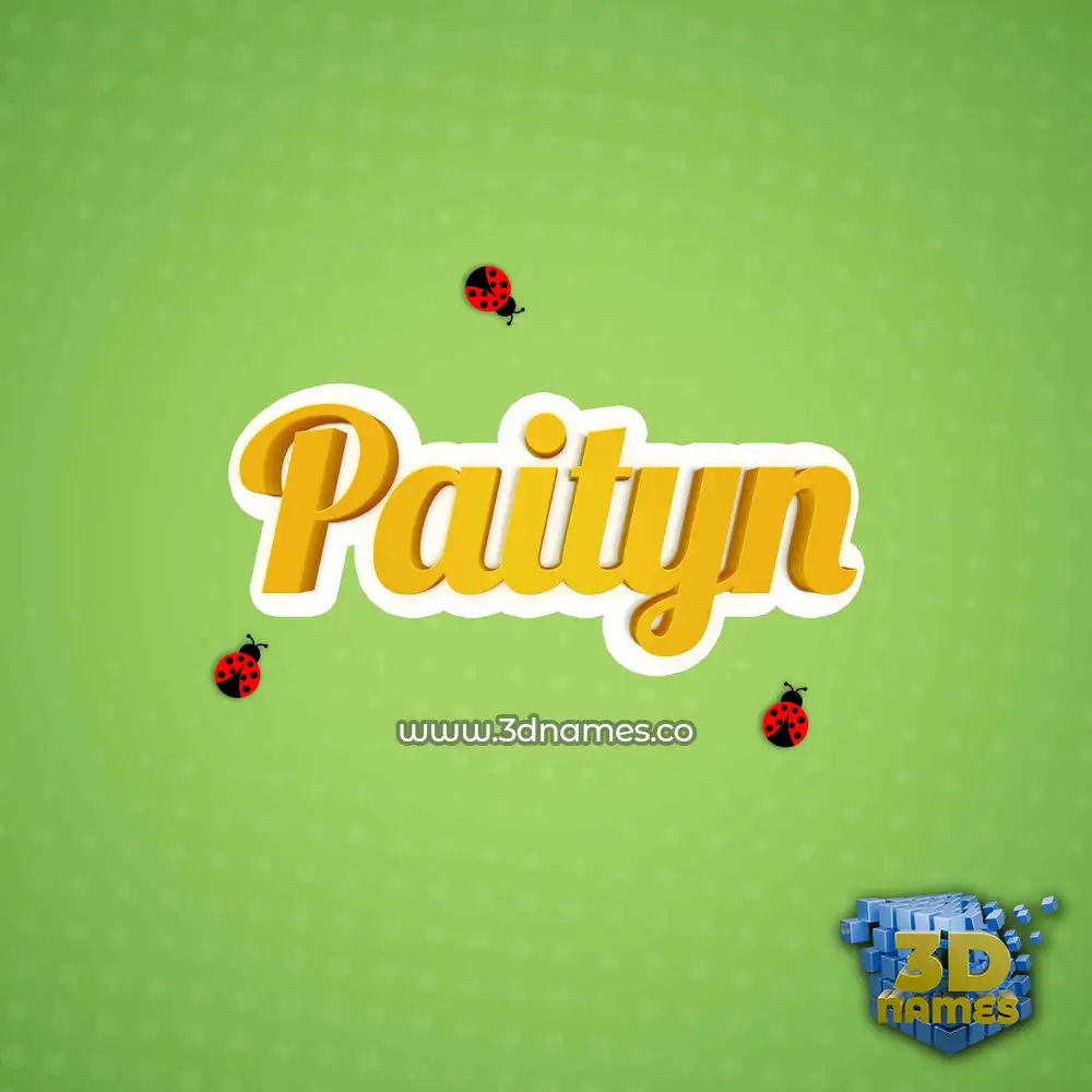paityn in Ladybugs style - 3D name wallpaper