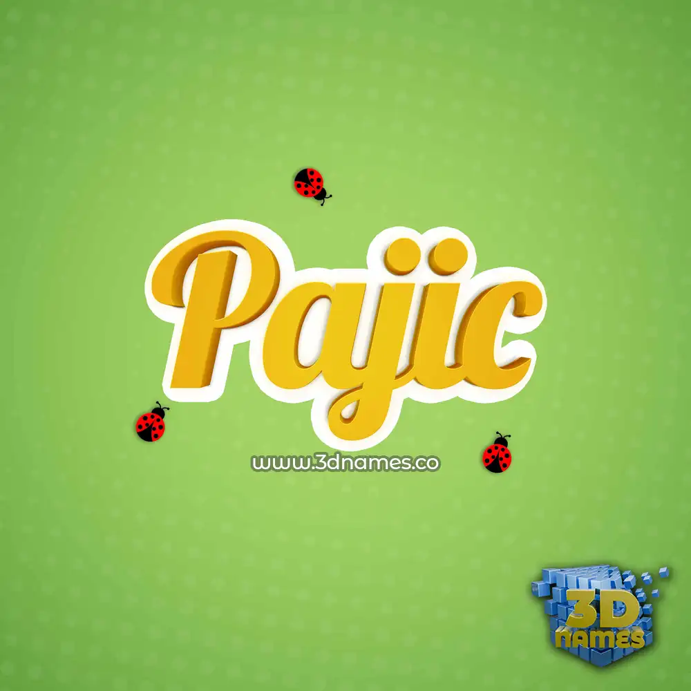 pajic in Ladybugs style - 3D name wallpaper