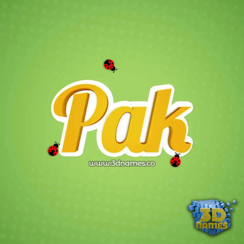 pak in Ladybugs style - 3D name wallpaper