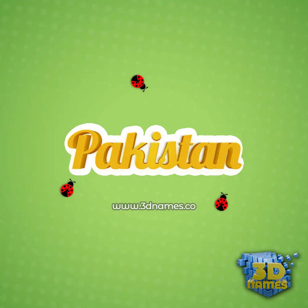 pakistan in Ladybugs style - 3D name wallpaper