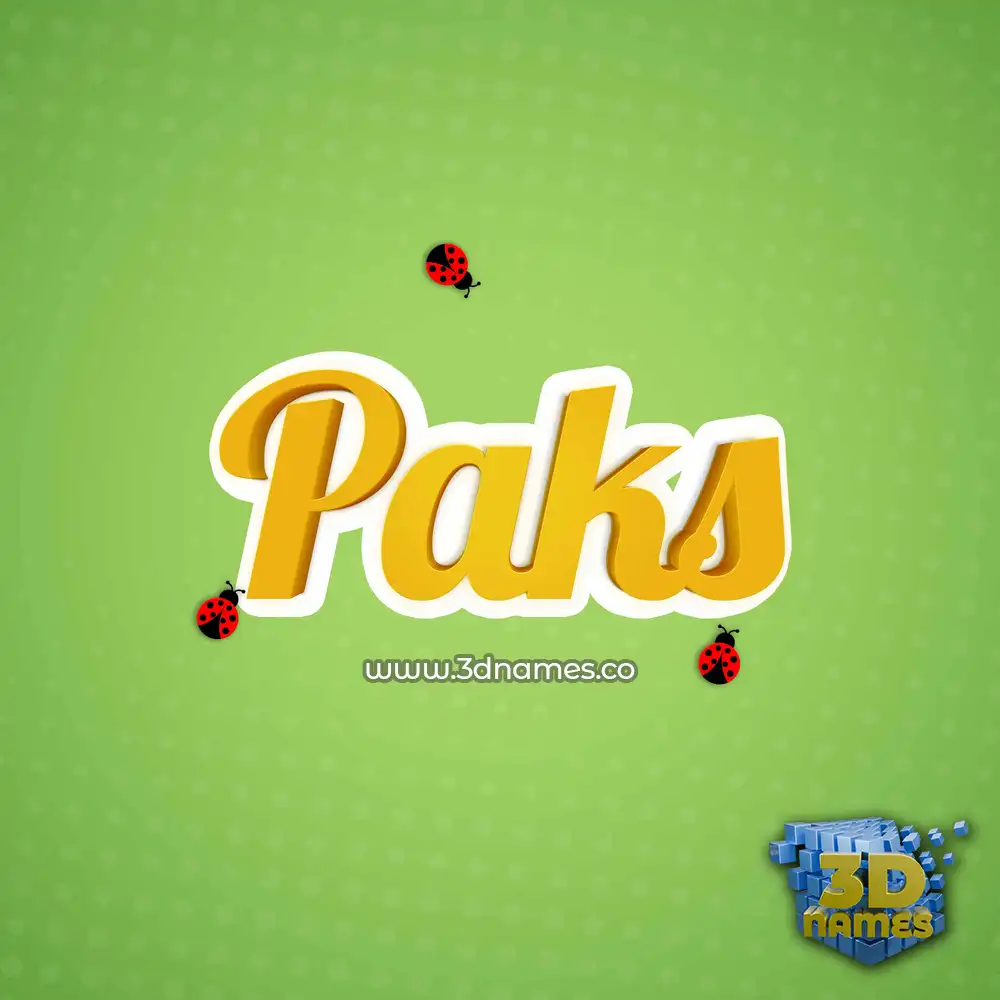 paks in Ladybugs style - 3D name wallpaper