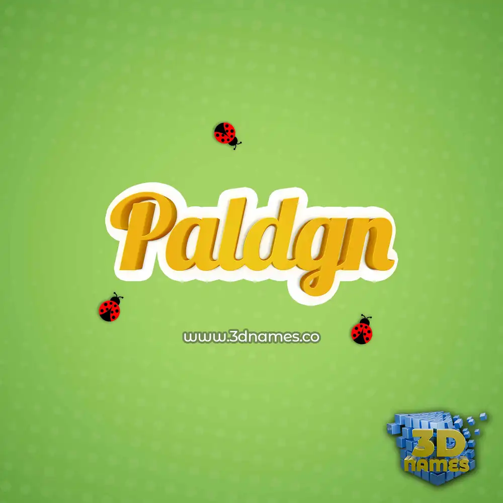 paldgn in Ladybugs style - 3D name wallpaper