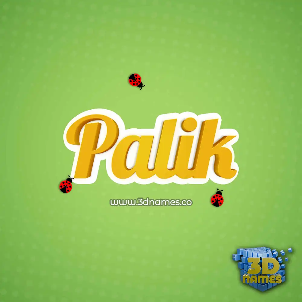 palik in Ladybugs style - 3D name wallpaper