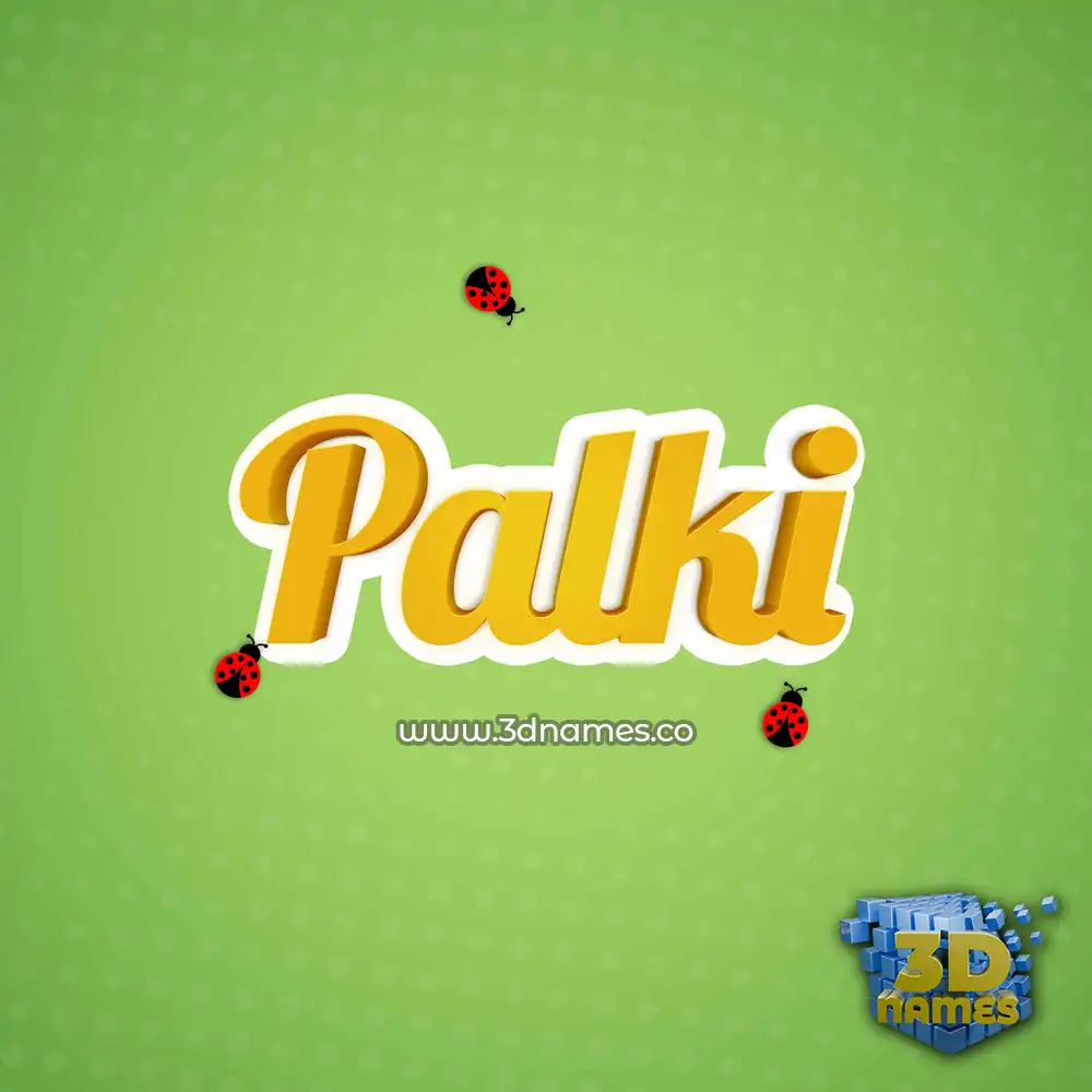 palki in Ladybugs style - 3D name wallpaper