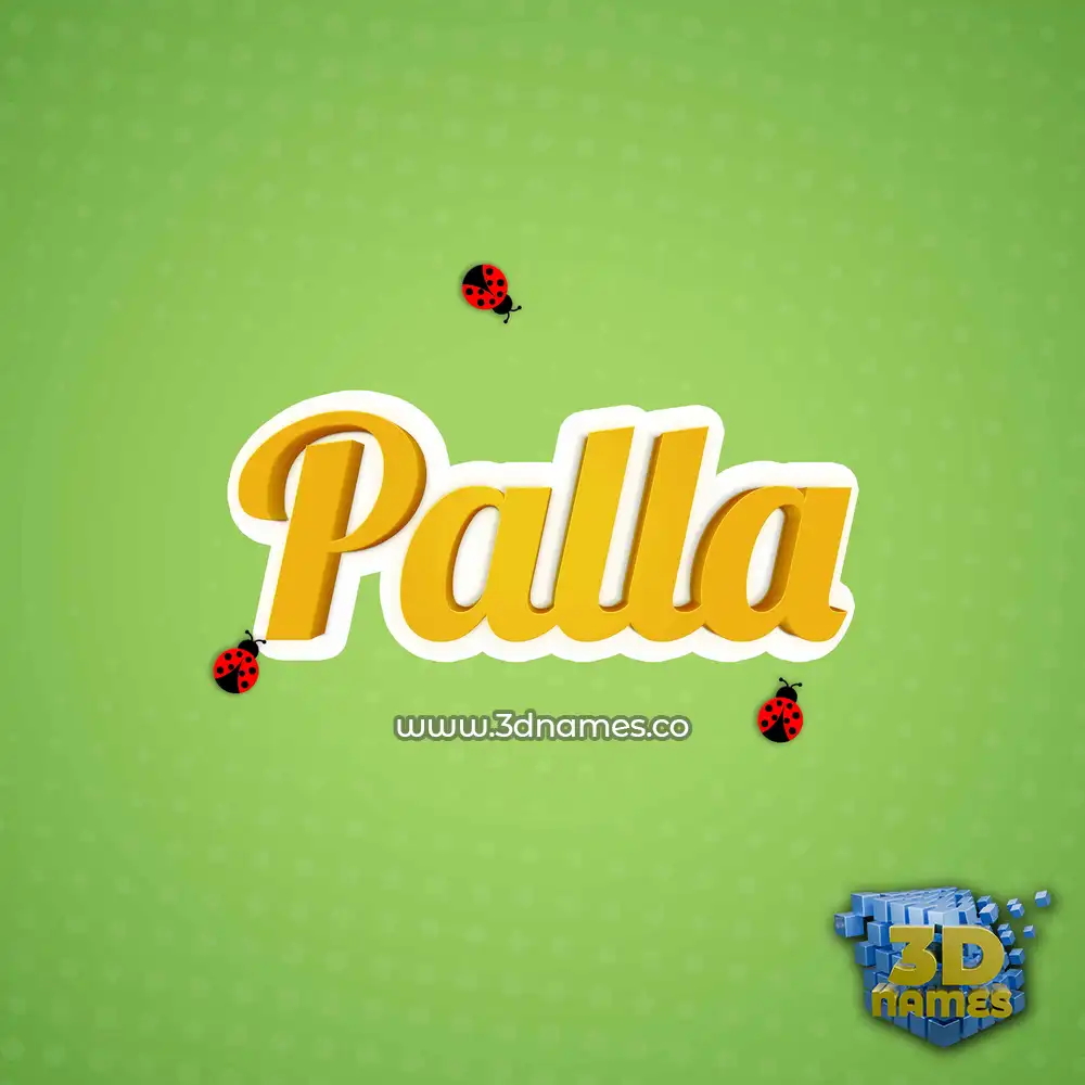 palla in Ladybugs style - 3D name wallpaper