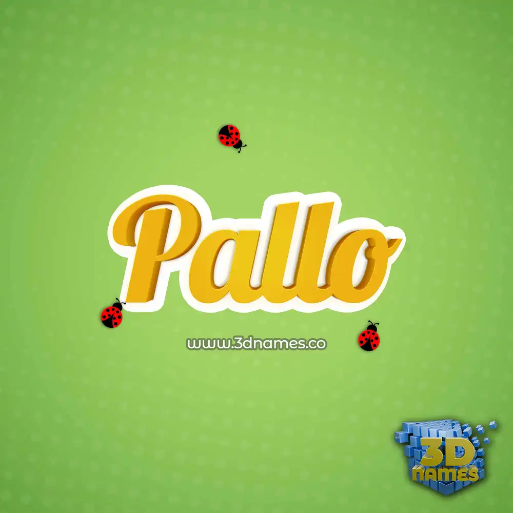 pallo in Ladybugs style - 3D name wallpaper