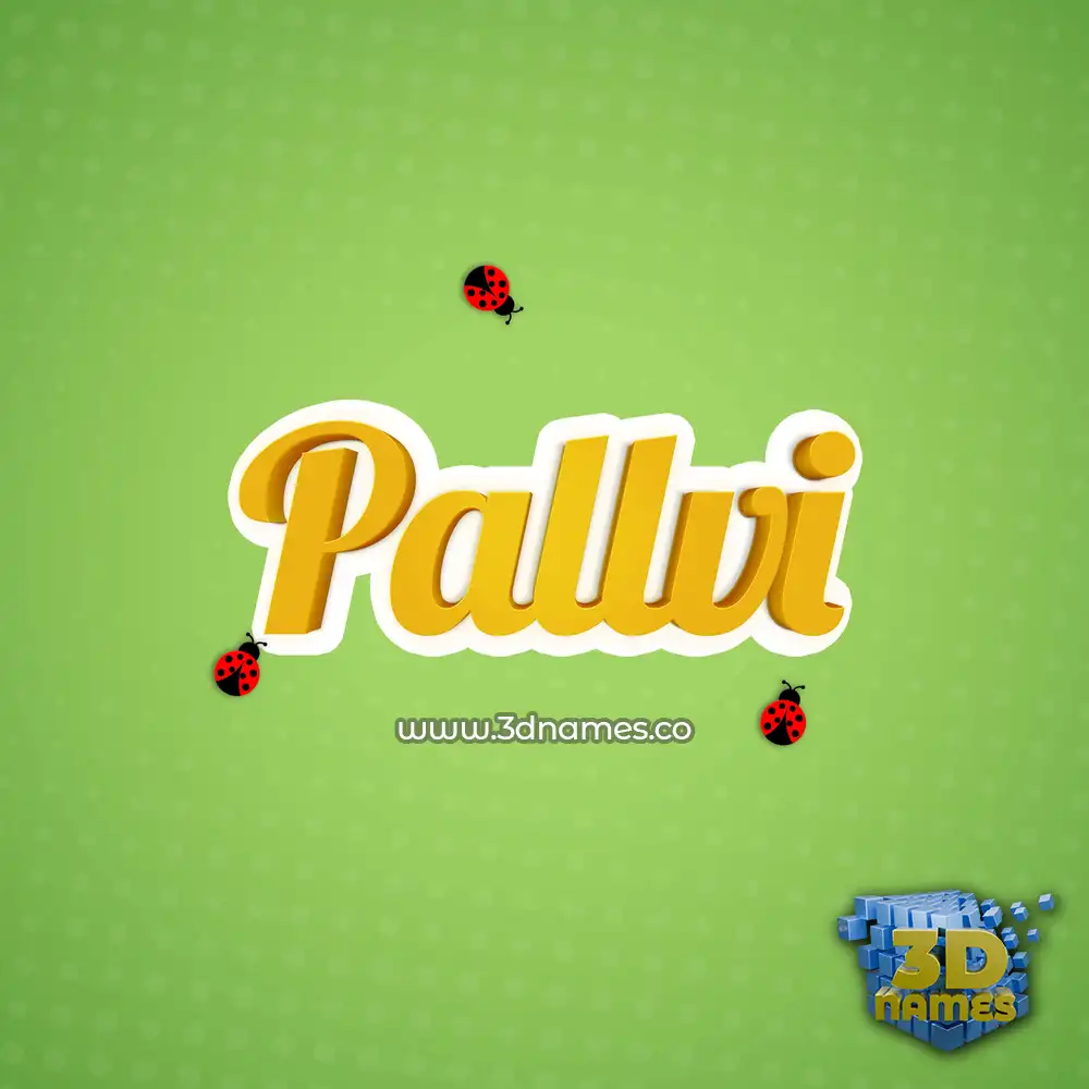 pallvi in Ladybugs style - 3D name wallpaper