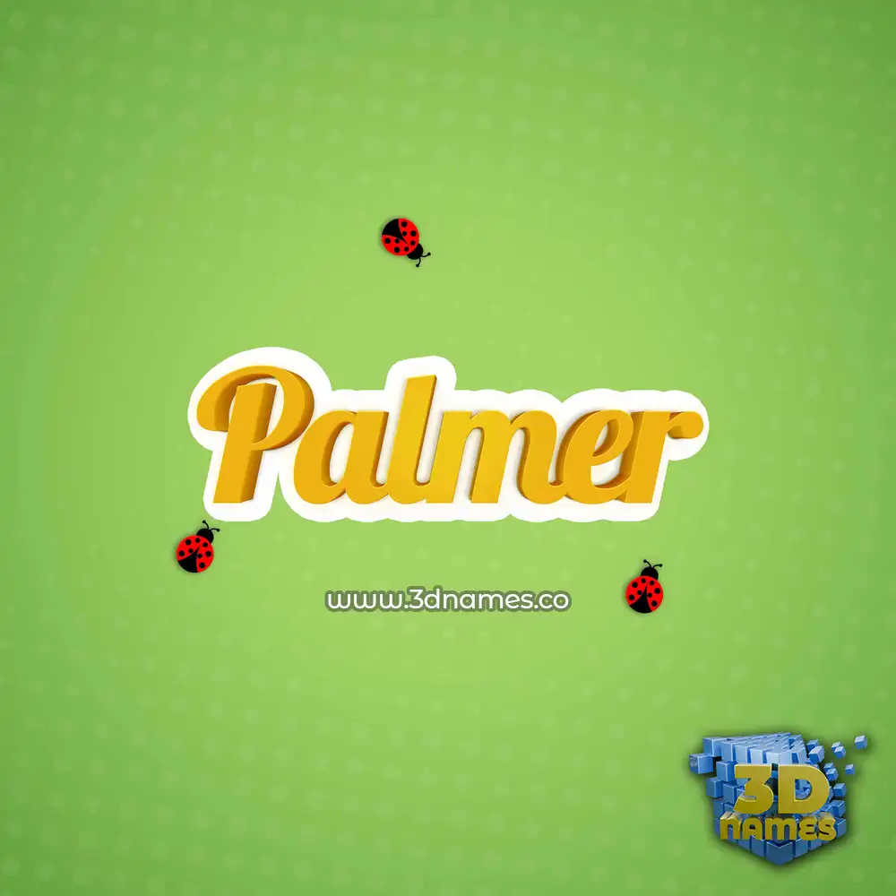 palmer in Ladybugs style - 3D name wallpaper