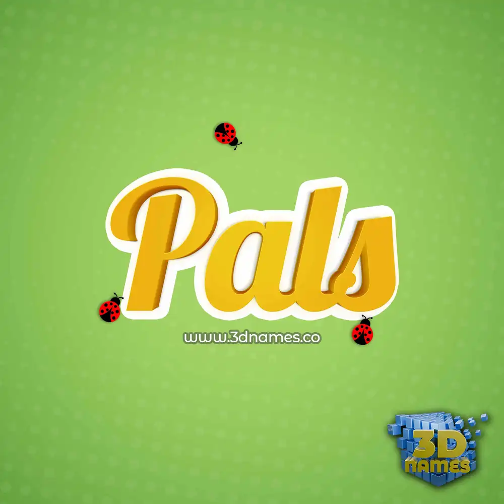 pals in Ladybugs style - 3D name wallpaper