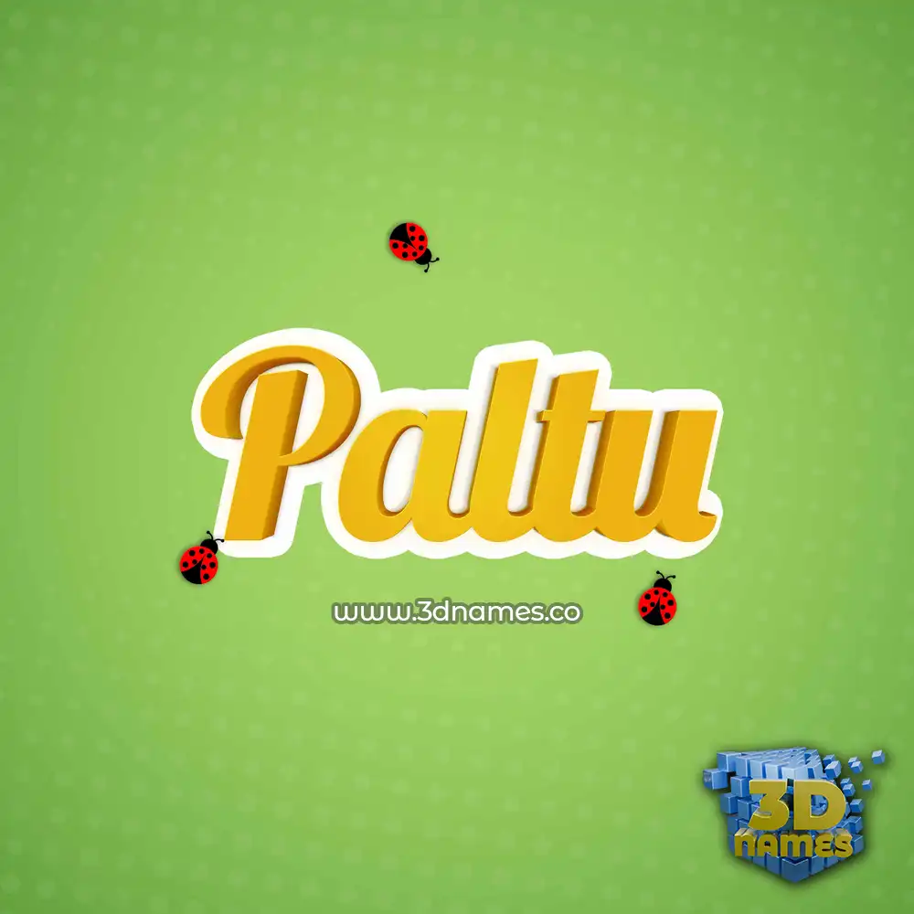 paltu in Ladybugs style - 3D name wallpaper