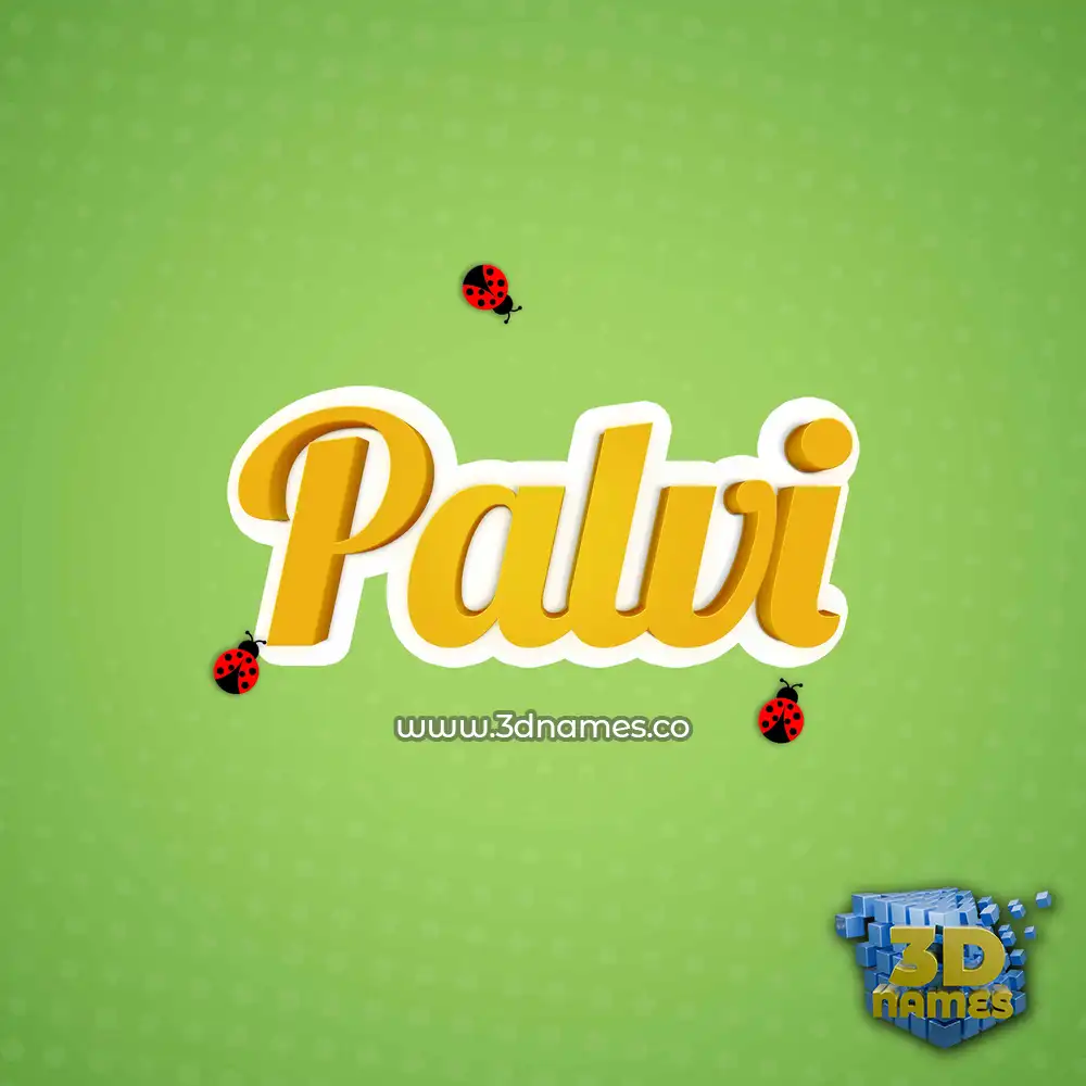 palvi in Ladybugs style - 3D name wallpaper