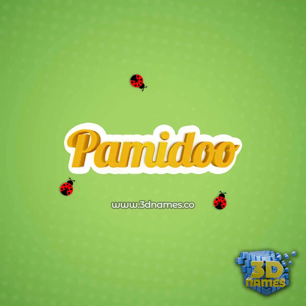 pamidoo in Ladybugs style - 3D name wallpaper