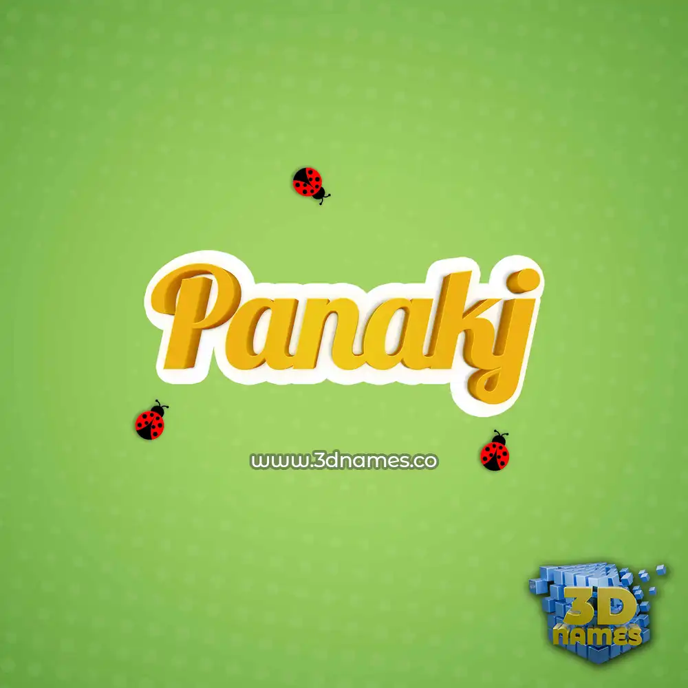 panakj in Ladybugs style - 3D name wallpaper