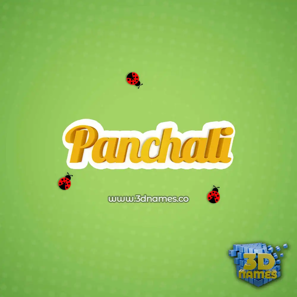 panchali in Ladybugs style - 3D name wallpaper