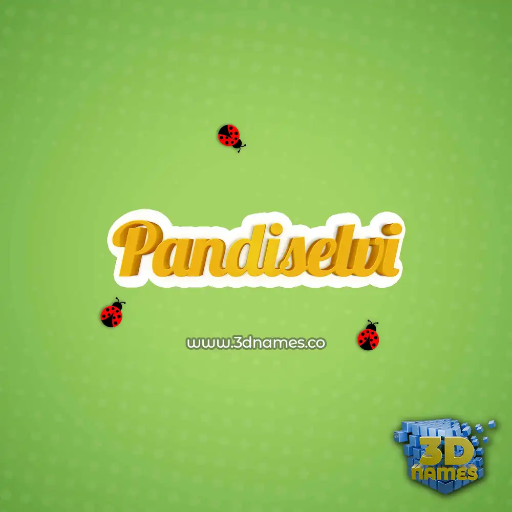pandiselvi in Ladybugs style - 3D name wallpaper