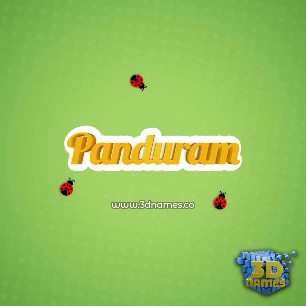 panduram in Ladybugs style - 3D name wallpaper